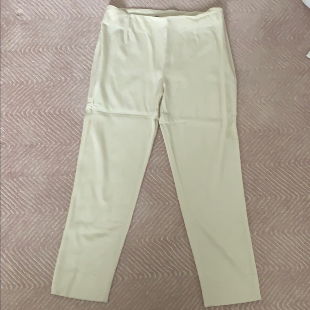 Lela Rose silk cream pants